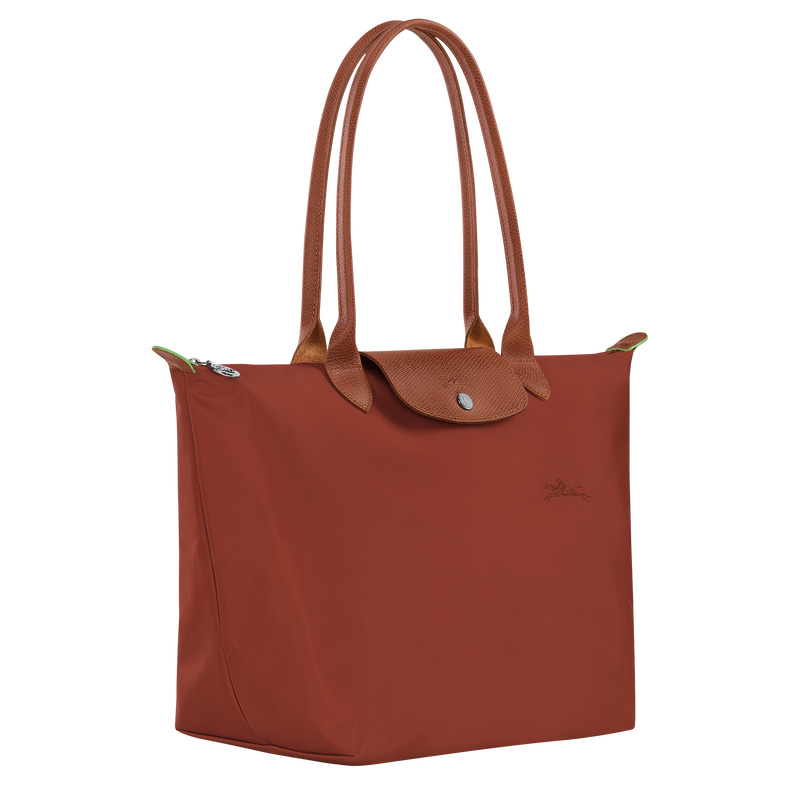Bolsas De Ombro Longchamp Le Pliage Green L Tote bag Feminino Chestnut | LC-RESE4935