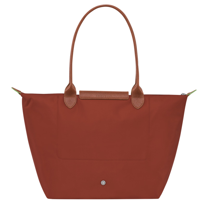 Bolsas De Ombro Longchamp Le Pliage Green L Tote bag Feminino Chestnut | LC-RESE4935