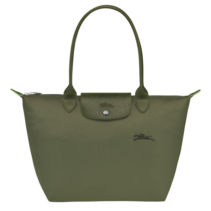 Bolsas De Ombro Longchamp Le Pliage Green M Tote bag Feminino Forest | LC-GVFH5689