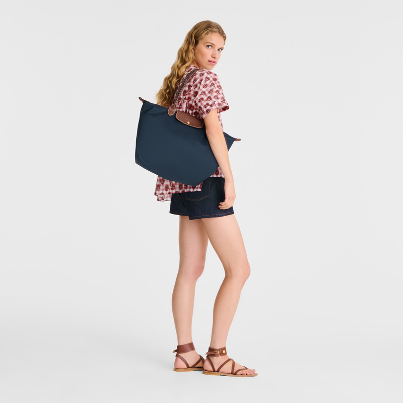 Bolsas De Ombro Longchamp Le Pliage Original L Tote bag Feminino Azul Marinho | LC-YXSZ9931