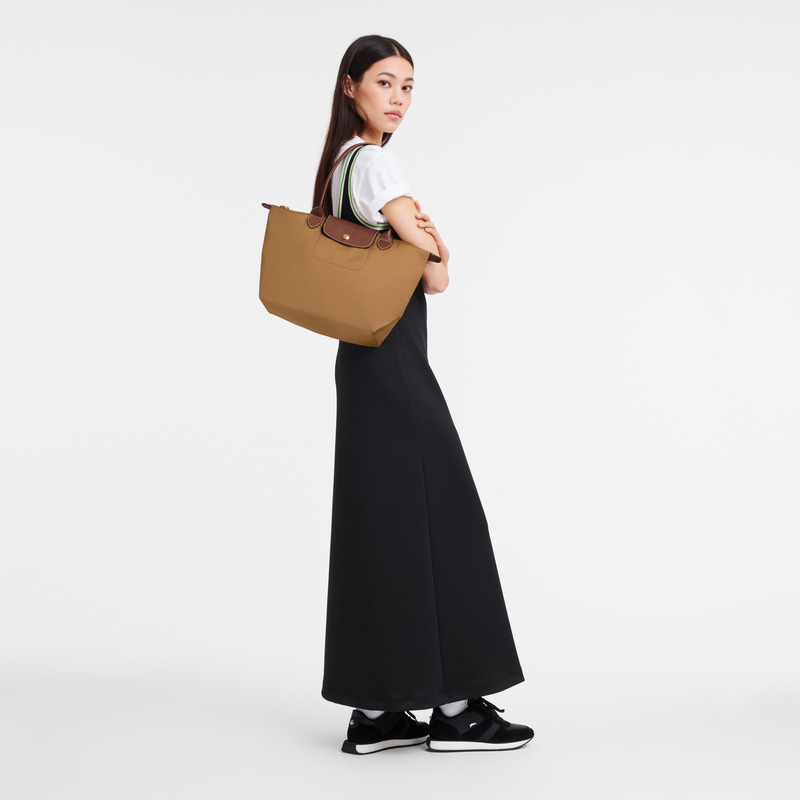 Bolsas De Ombro Longchamp Le Pliage Original M Tote bag Feminino Fawn | LC-KBMH5496