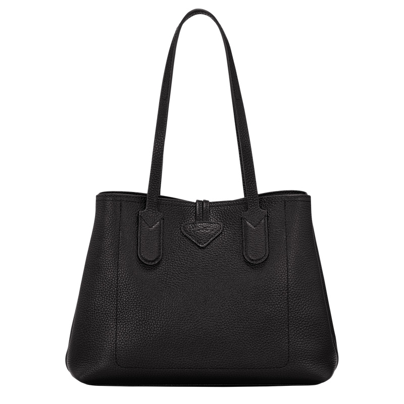 Bolsas De Ombro Longchamp Le Roseau Essential M Tote bag Feminino Pretas | LC-CKKZ3197