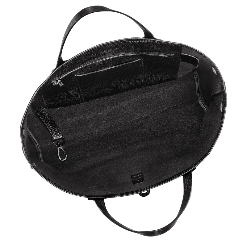 Bolsas De Ombro Longchamp Le Roseau Essential M Tote bag Feminino Pretas | LC-CKKZ3197
