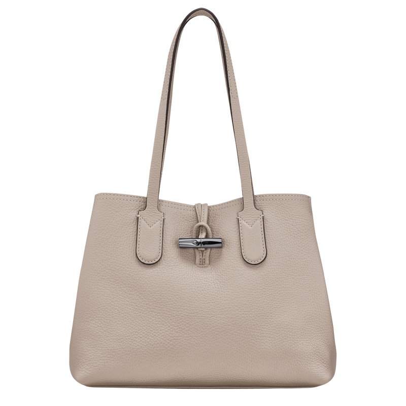 Bolsas De Ombro Longchamp Le Roseau Essential M Tote bag Feminino Clay | LC-ZVBE8475