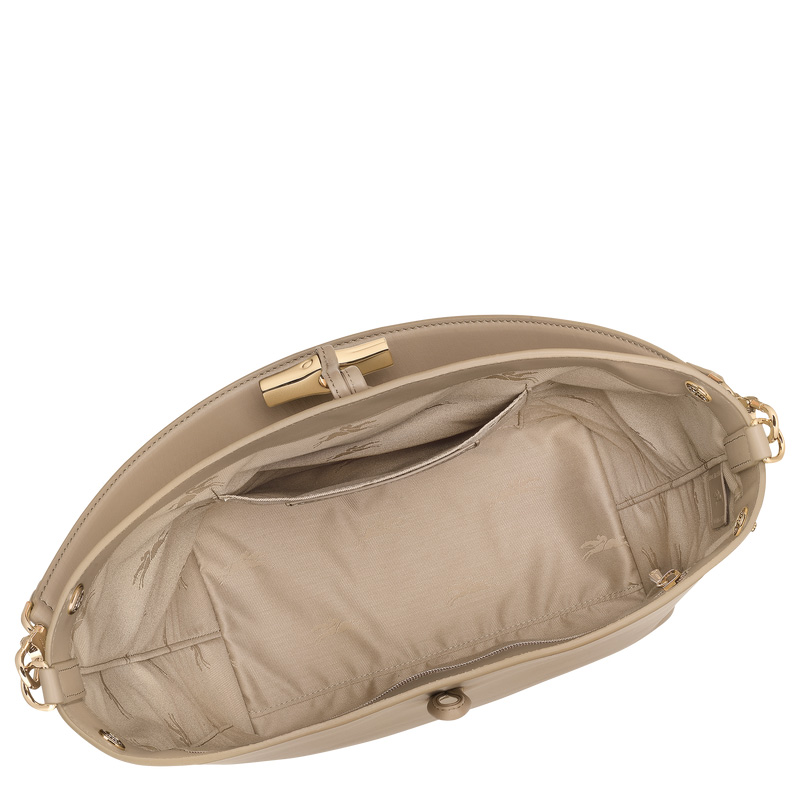 Bolsas De Ombro Longchamp Le Roseau M Hobo bag Feminino Root | LC-ASRJ0829