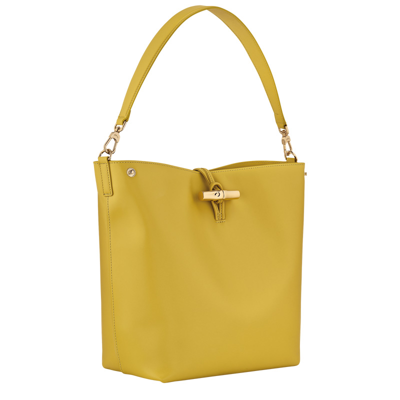 Bolsas De Ombro Longchamp Le Roseau M Hobo bag Feminino Ginger | LC-FXAW5853