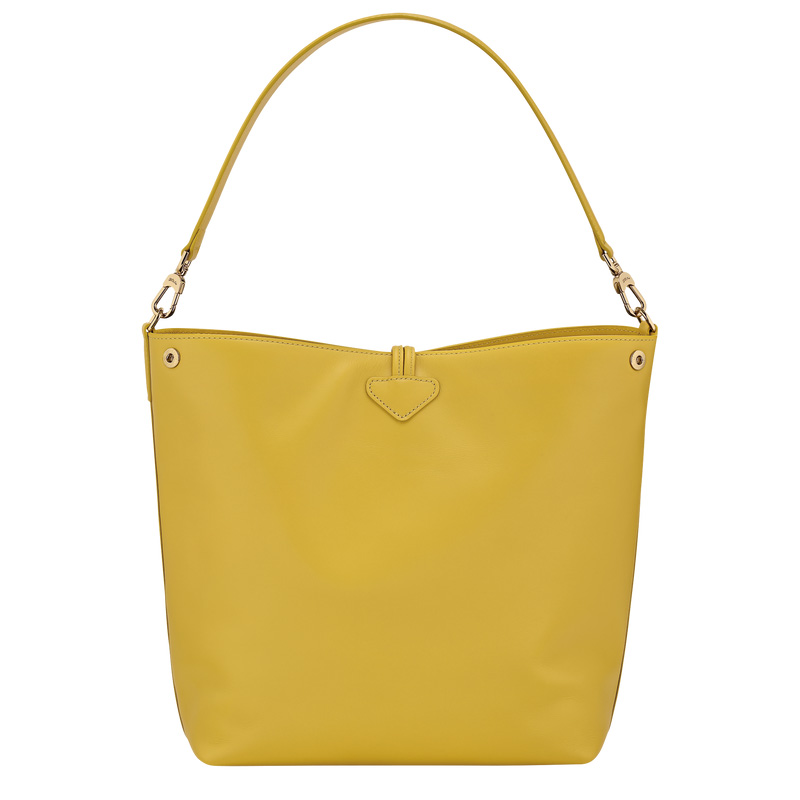 Bolsas De Ombro Longchamp Le Roseau M Hobo bag Feminino Ginger | LC-FXAW5853