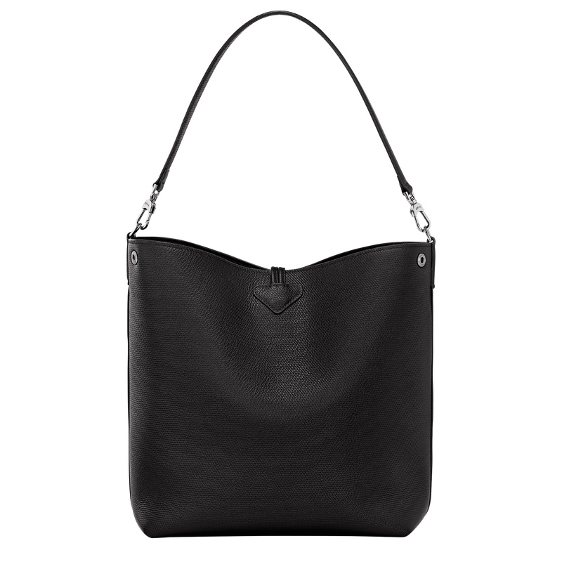 Bolsas De Ombro Longchamp Le Roseau M Shoulder bag Feminino Pretas | LC-LRMM0825