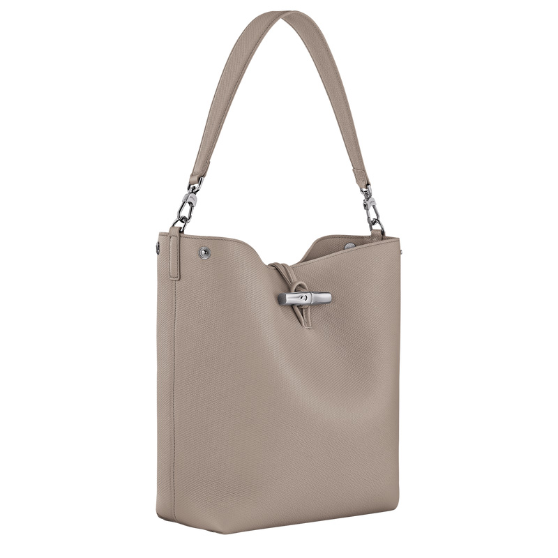 Bolsas De Ombro Longchamp Le Roseau M Shoulder bag Feminino Clay | LC-RSMX4774