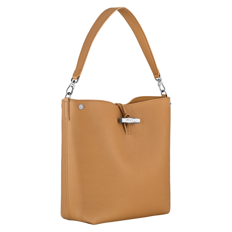 Bolsas De Ombro Longchamp Le Roseau M Shoulder bag Feminino Walnut | LC-LRJM9560