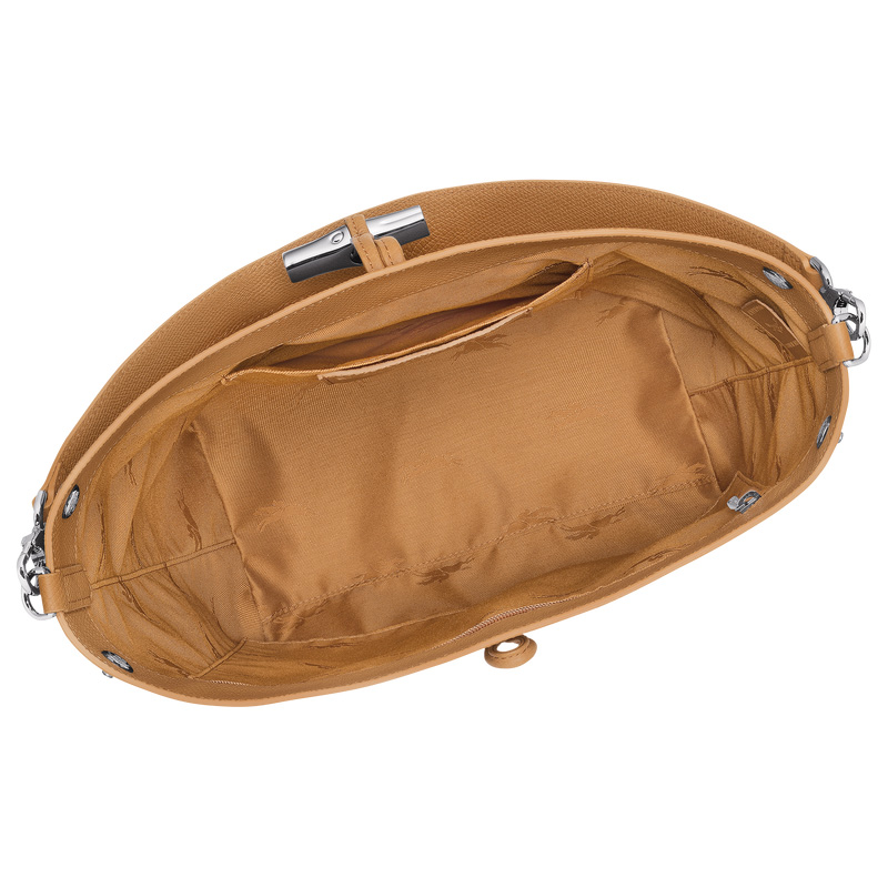 Bolsas De Ombro Longchamp Le Roseau M Shoulder bag Feminino Walnut | LC-LRJM9560