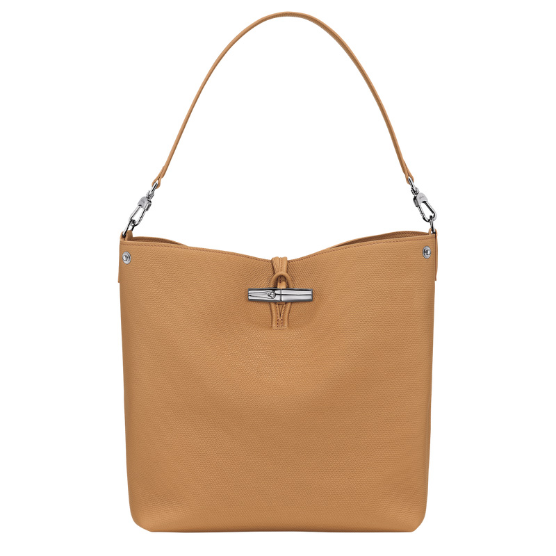 Bolsas De Ombro Longchamp Le Roseau M Shoulder bag Feminino Walnut | LC-LRJM9560