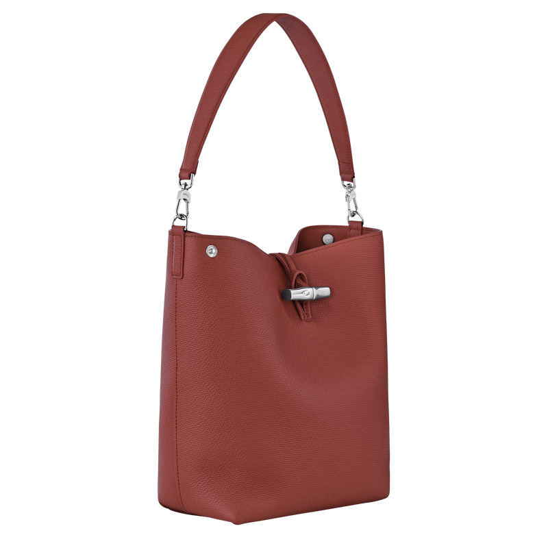 Bolsas De Ombro Longchamp Le Roseau M Shoulder bag Feminino Chestnut | LC-EEQY2075