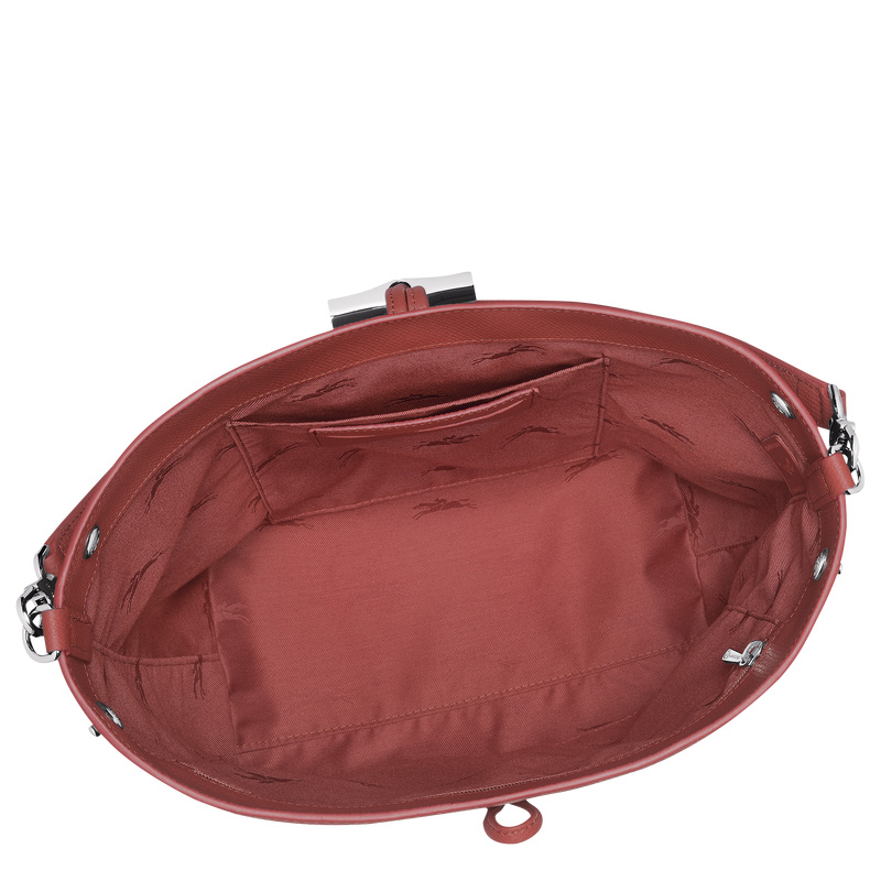 Bolsas De Ombro Longchamp Le Roseau M Shoulder bag Feminino Chestnut | LC-EEQY2075