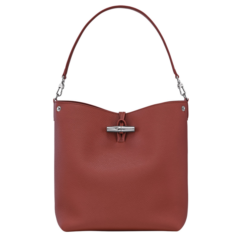 Bolsas De Ombro Longchamp Le Roseau M Shoulder bag Feminino Chestnut | LC-EEQY2075
