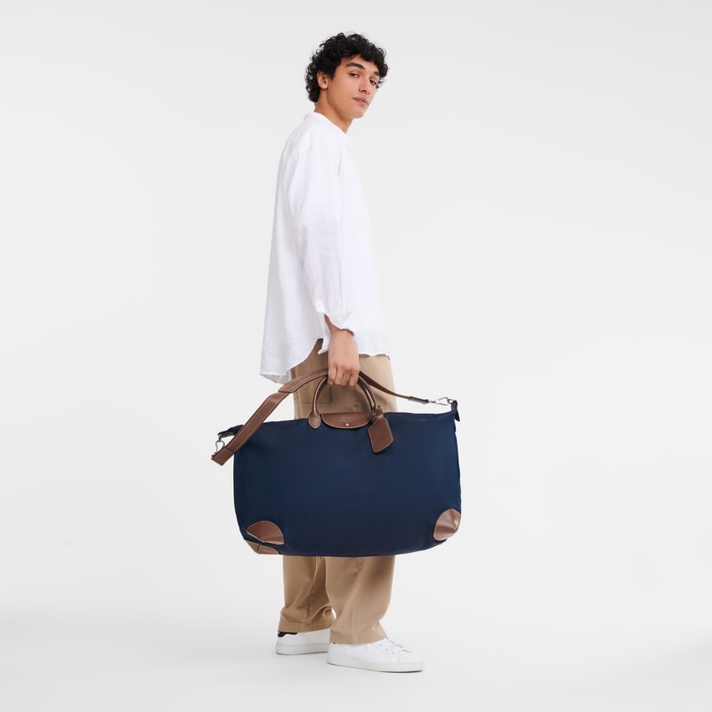 Bolsas De Viagem Longchamp Boxford L Travel bag Feminino Azuis | LC-TSCH0366