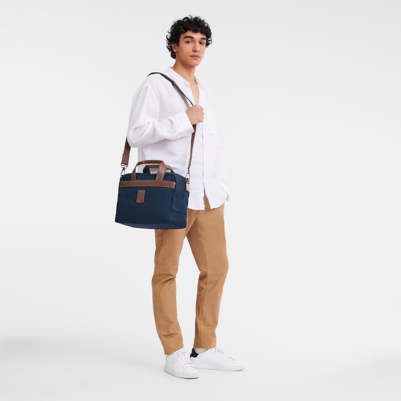 Bolsas De Viagem Longchamp Boxford S Travel bag Masculino Azuis | LC-KJDX5453