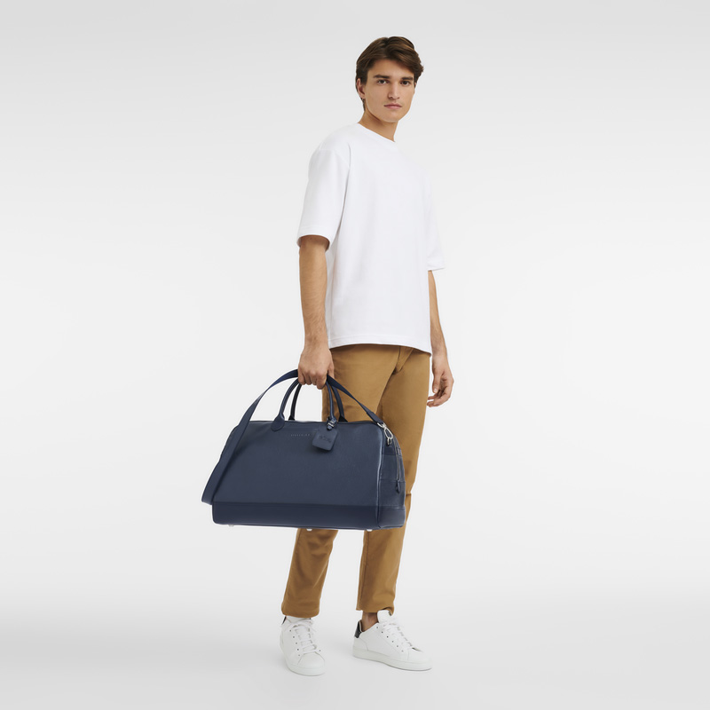 Bolsas De Viagem Longchamp Le Foulonné L Travel bag Feminino Azul Marinho | LC-FDWT6341