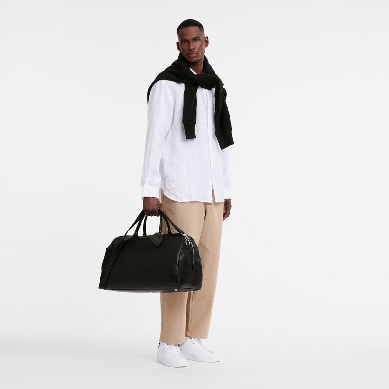Bolsas De Viagem Longchamp Le Foulonné L Travel bag Masculino Pretas | LC-YZZU4510