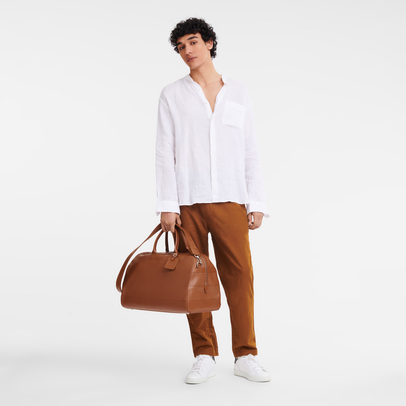 Bolsas De Viagem Longchamp Le Foulonné L Travel bag Masculino Caramel | LC-DKXA4443
