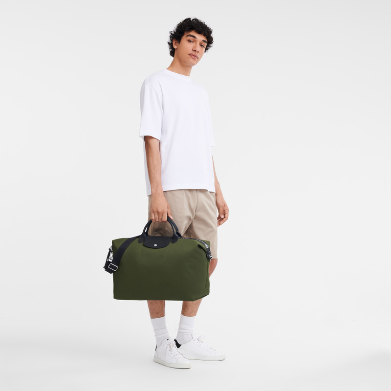 Bolsas De Viagem Longchamp Le Pliage Energy L Travel bag Masculino Caqui | LC-RYMI9803