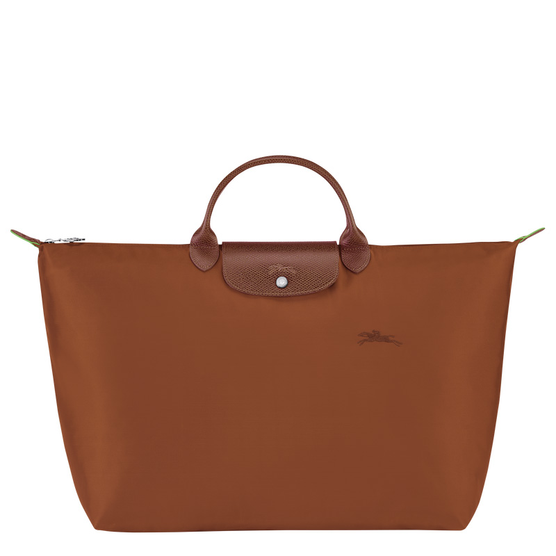 Bolsas De Viagem Longchamp Le Pliage Green L Travel bag Masculino Cognac | LC-MKGT9177