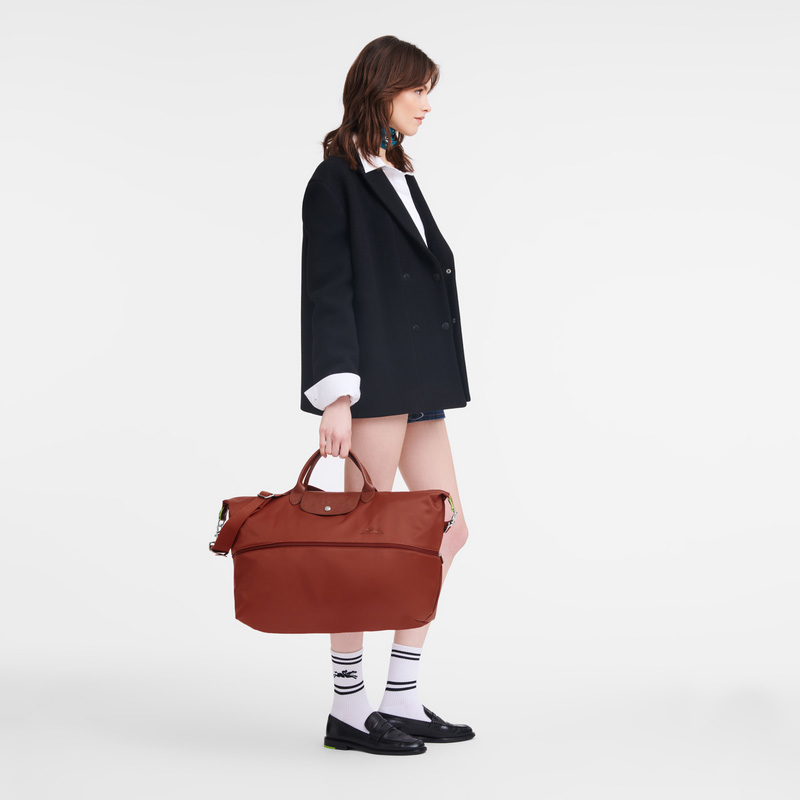 Bolsas De Viagem Longchamp Le Pliage Green Travel bag expandable Feminino Chestnut | LC-BJYX7072
