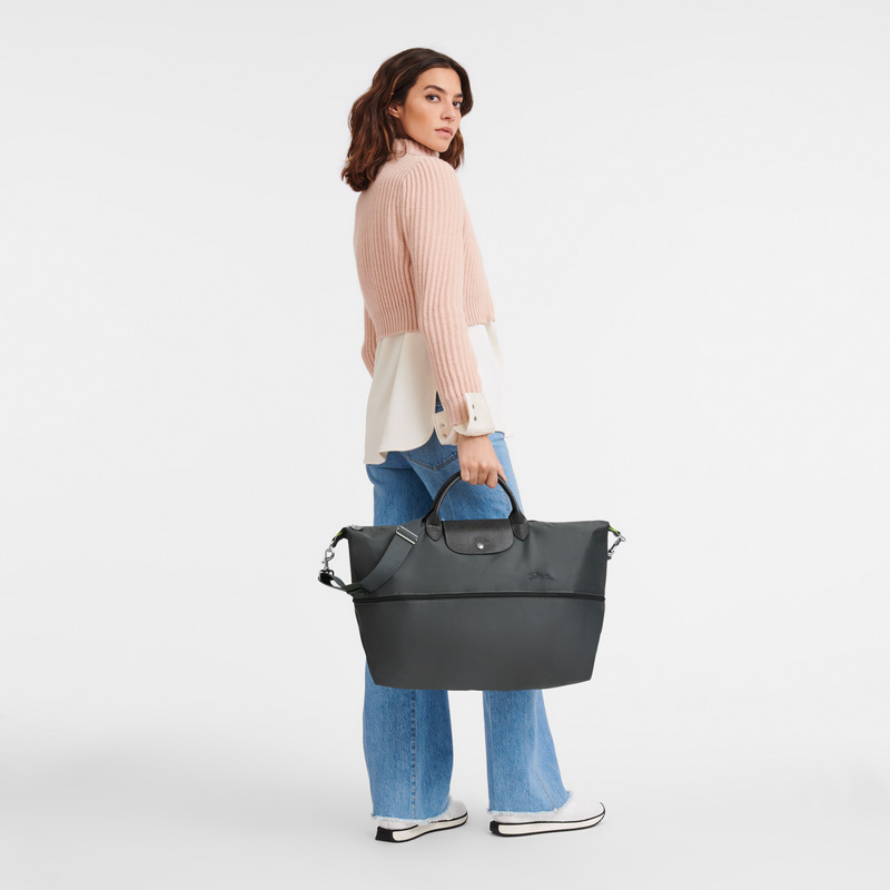 Bolsas De Viagem Longchamp Le Pliage Green Travel bag expandable Masculino Graphite | LC-EBUV1706