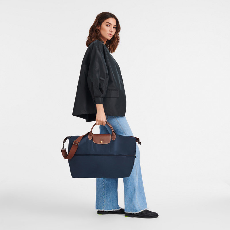 Bolsas De Viagem Longchamp Le Pliage Original Travel bag expandable Masculino Azul Marinho | LC-ULCH0095
