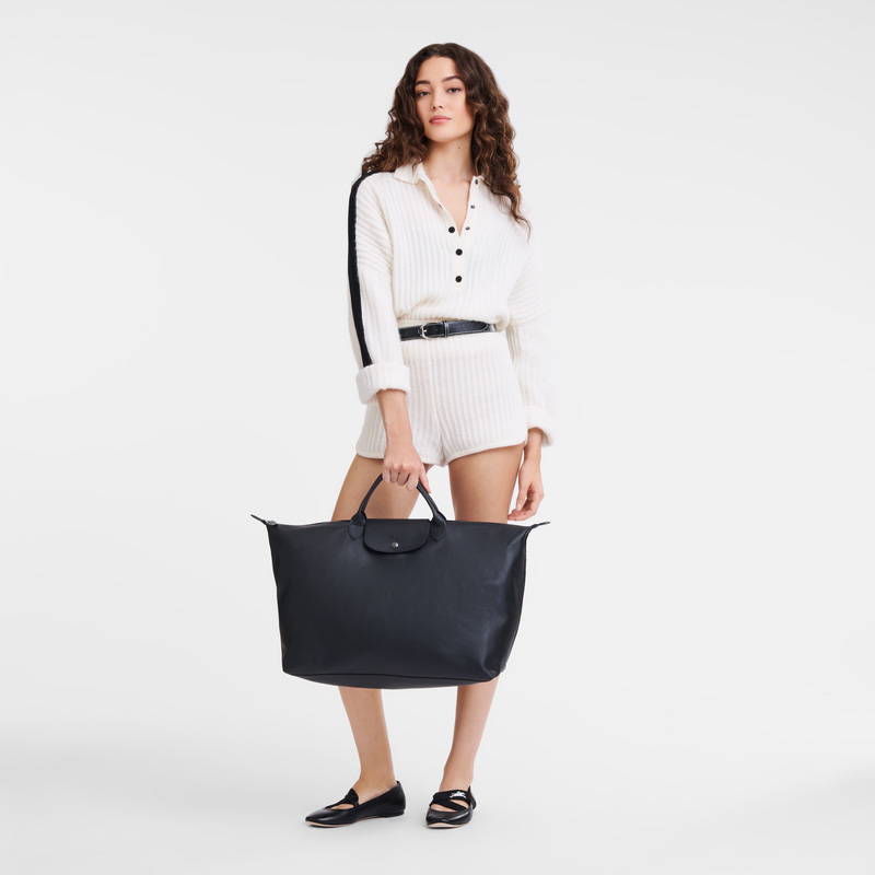 Bolsas De Viagem Longchamp Le Pliage Xtra L Travel bag Masculino Pretas | LC-ABVL1600
