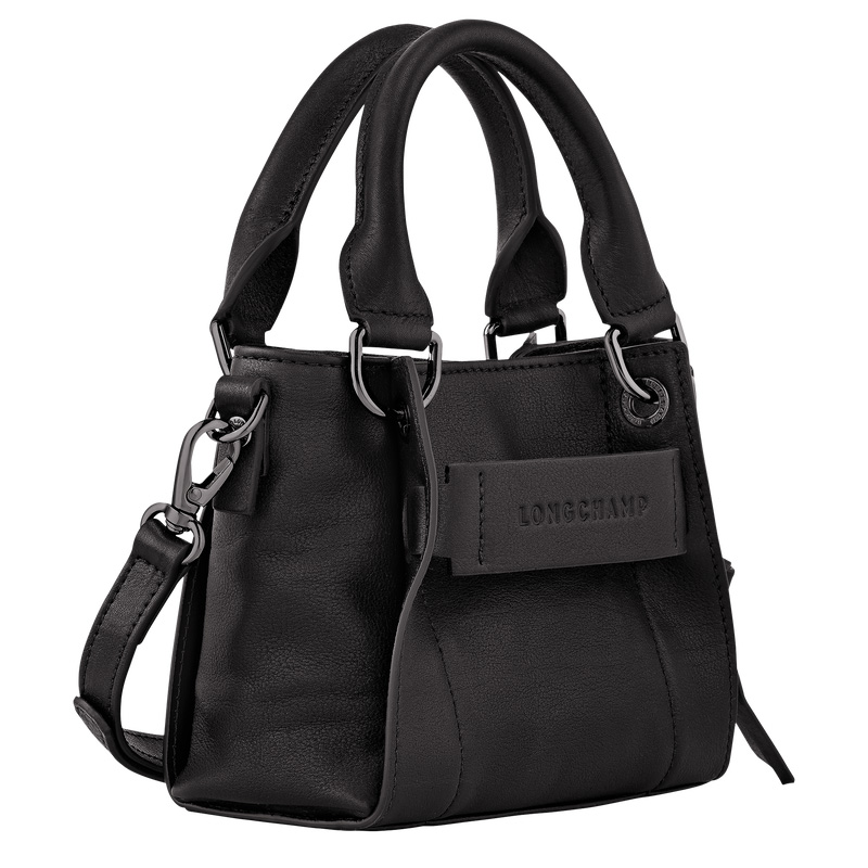 Bolsas Mini Longchamp 3D XS Handbag Feminino Pretas | LC-KVRE6135