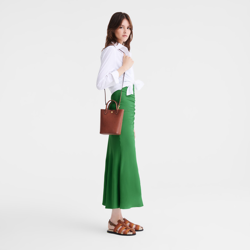 Bolsas Mini Longchamp Épure XS Tote bag Feminino Marrom | LC-DBYA0779