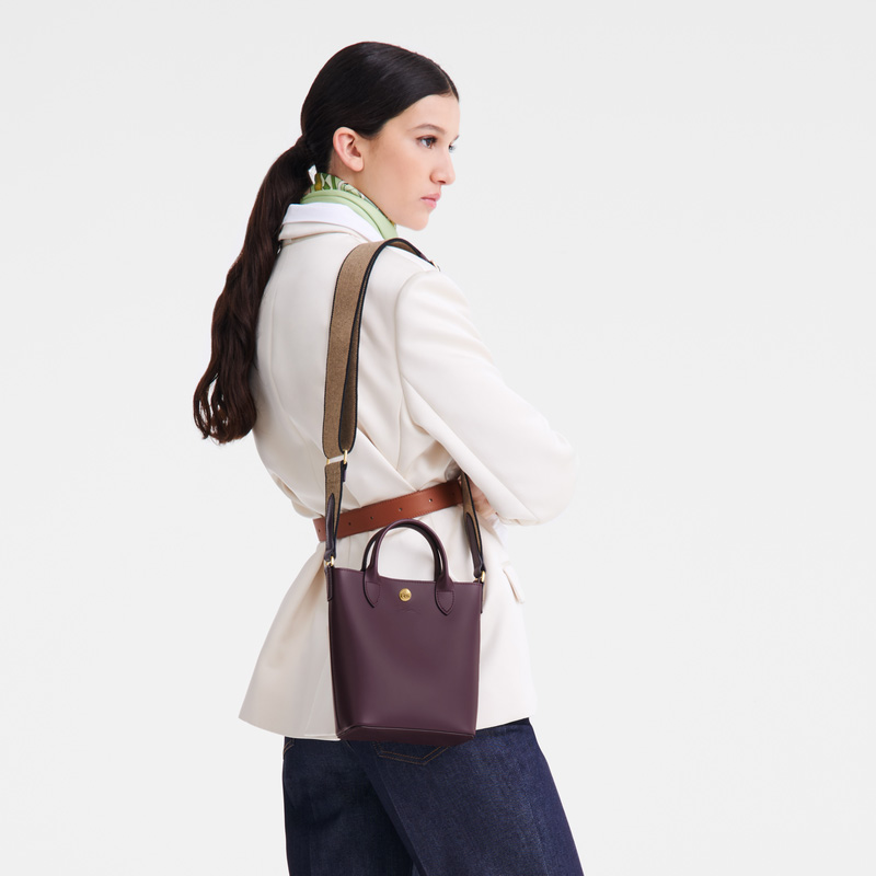 Bolsas Mini Longchamp Épure XS Tote bag Feminino Eggplant | LC-LNWK6124