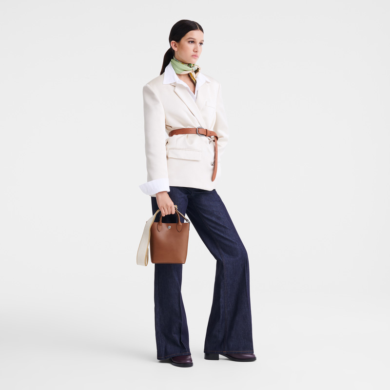 Bolsas Mini Longchamp Épure XS Tote bag Feminino Cognac | LC-GBZG7125