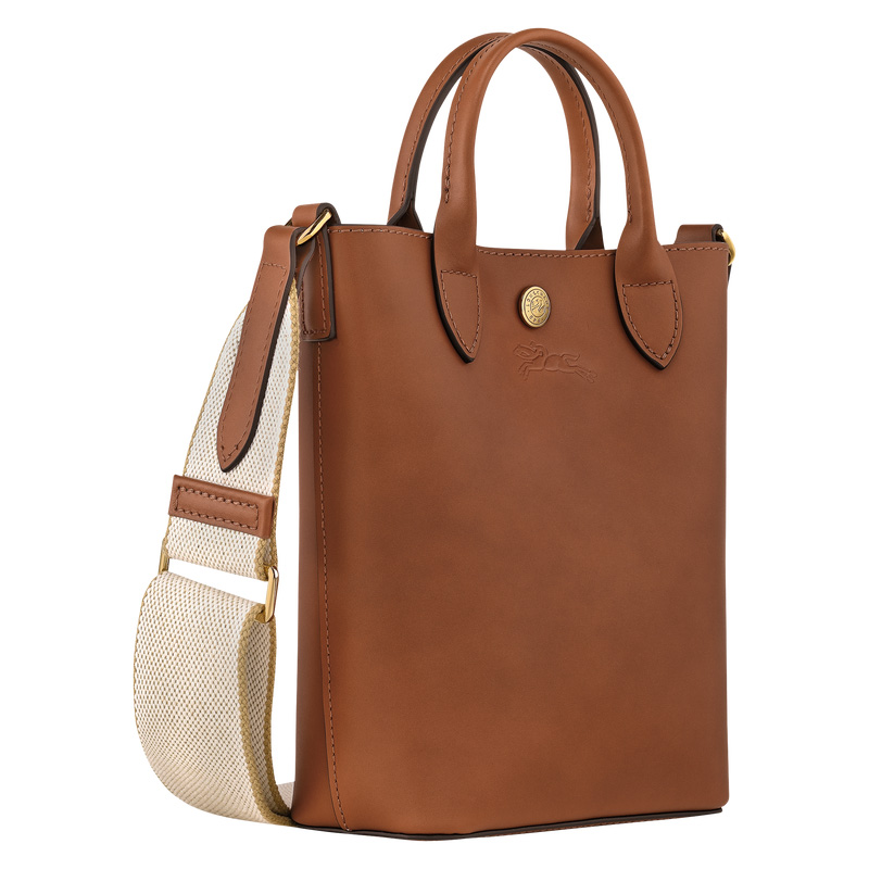 Bolsas Mini Longchamp Épure XS Tote bag Feminino Cognac | LC-GBZG7125