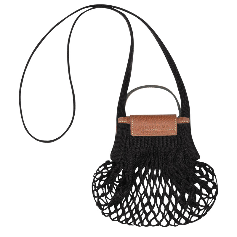 Bolsas Mini Longchamp Le Pliage Filet XS Mesh bag Feminino Pretas | LC-JWRR1125