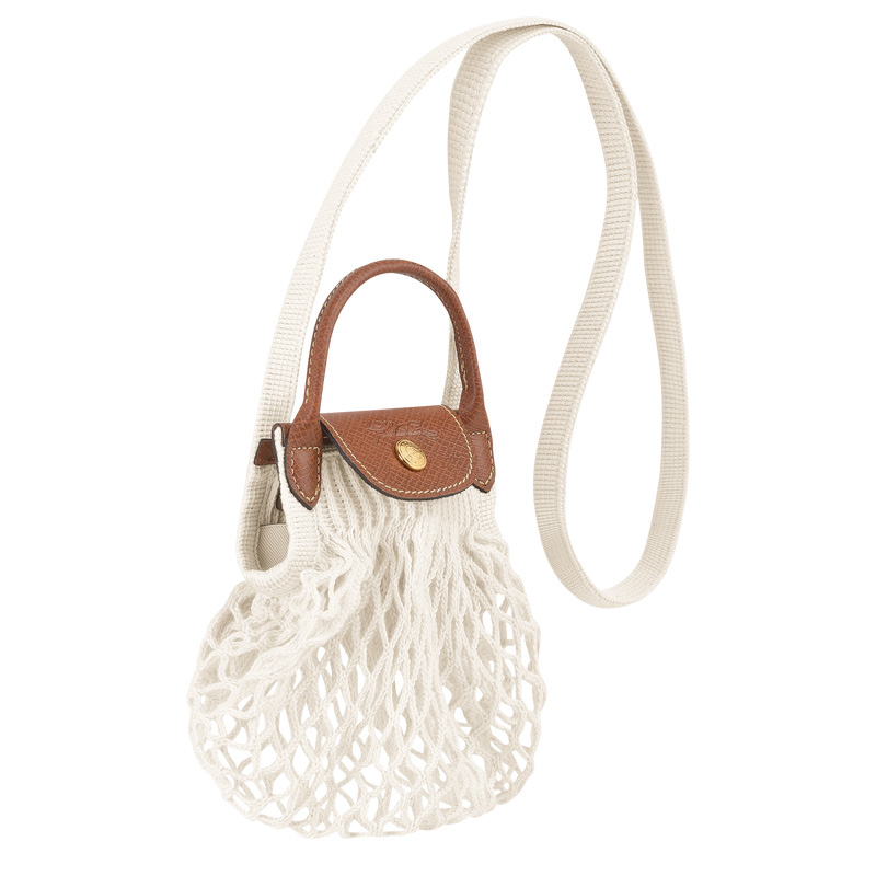 Bolsas Mini Longchamp Le Pliage Filet XS Mesh bag Feminino Ecru | LC-YTBB2069