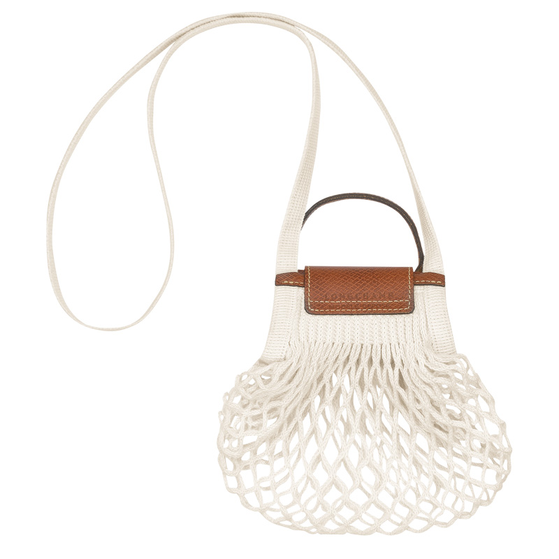 Bolsas Mini Longchamp Le Pliage Filet XS Mesh bag Feminino Ecru | LC-YTBB2069