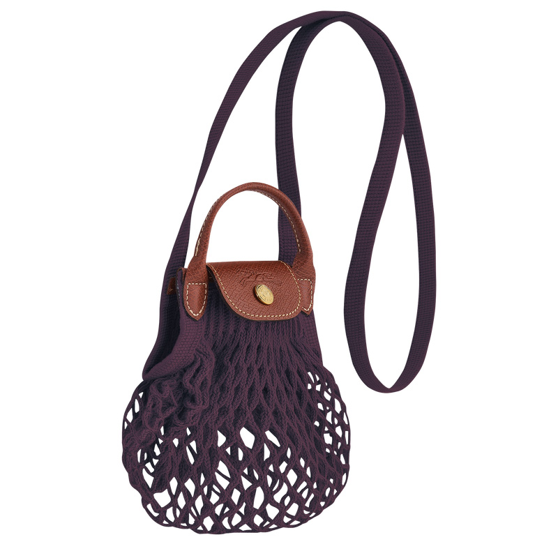 Bolsas Mini Longchamp Le Pliage Filet XS Mesh bag Feminino Eggplant | LC-NLPG9278
