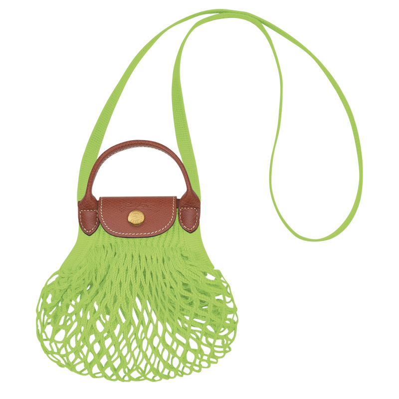 Bolsas Mini Longchamp Le Pliage Filet XS Mesh bag Feminino Verdes Luz | LC-THOM4736