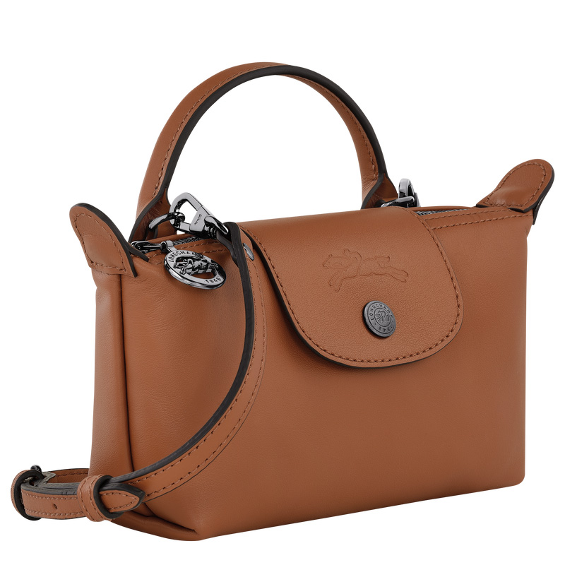 Bolsas Mini Longchamp Le Pliage Xtra XS Pouch Feminino Cognac | LC-KFEB8319
