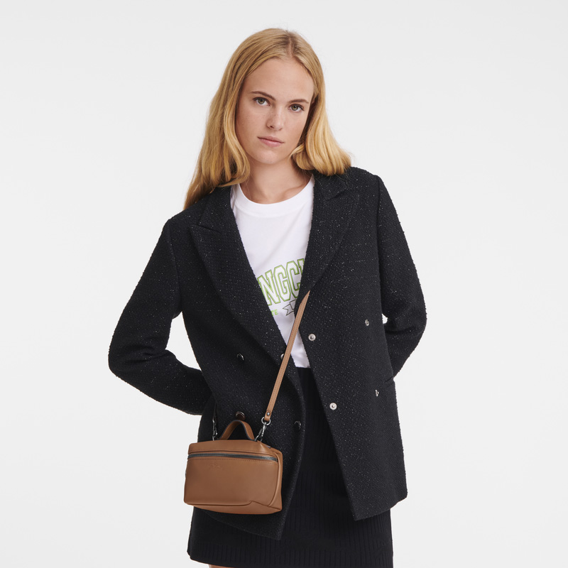 Bolsas Mini Longchamp Le Pliage Xtra XS Vanity Feminino Cognac | LC-LZDU0691