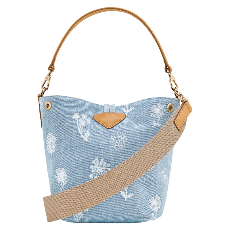 Bolsas Mini Longchamp Le Roseau XS Bucket bag Feminino Azuis | LC-NQPW7476