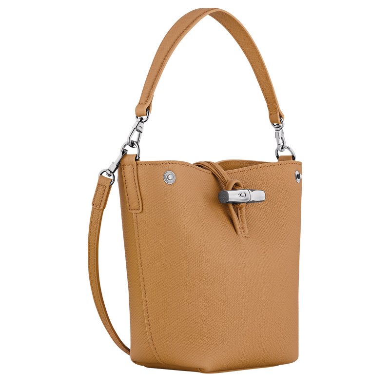 Bolsas Mini Longchamp Le Roseau XS Bucket bag Feminino Walnut | LC-RACV2744