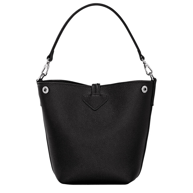 Bolsas Mini Longchamp Le Roseau XS Bucket bag Feminino Pretas | LC-TMLS4881