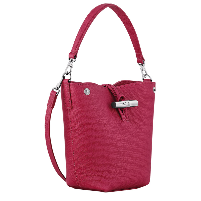 Bolsas Mini Longchamp Le Roseau XS Bucket bag Feminino Beetroot | LC-IPWW2118