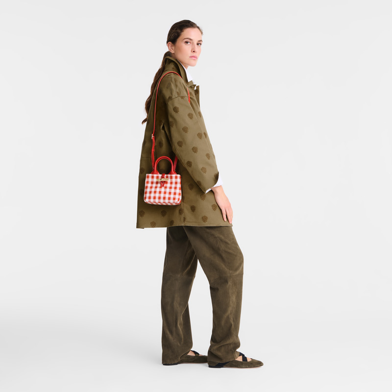 Bolsas Mini Longchamp Le Roseau XS Handbag Feminino Bark | LC-NBXK7801
