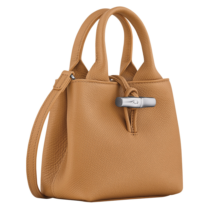 Bolsas Mini Longchamp Le Roseau XS Handbag Feminino Walnut | LC-TGDT8617