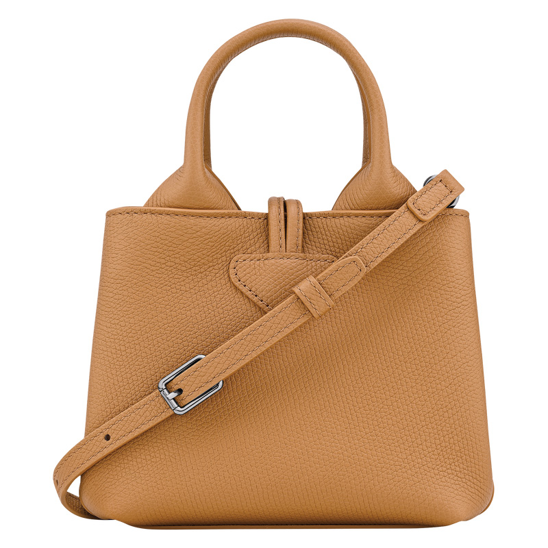 Bolsas Mini Longchamp Le Roseau XS Handbag Feminino Walnut | LC-TGDT8617