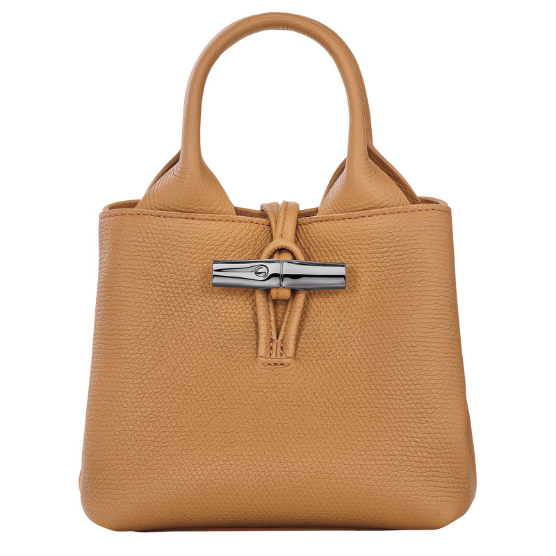 Bolsas Mini Longchamp Le Roseau XS Handbag Feminino Walnut | LC-TGDT8617